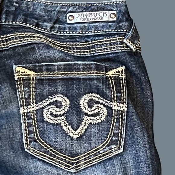 ReRock for Express Medium Wash Barely Boot Jeans Size 27x32 #154 - Picture 5 of 5